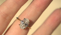 3.01CT Oval Lab Diamond Engagement Ring